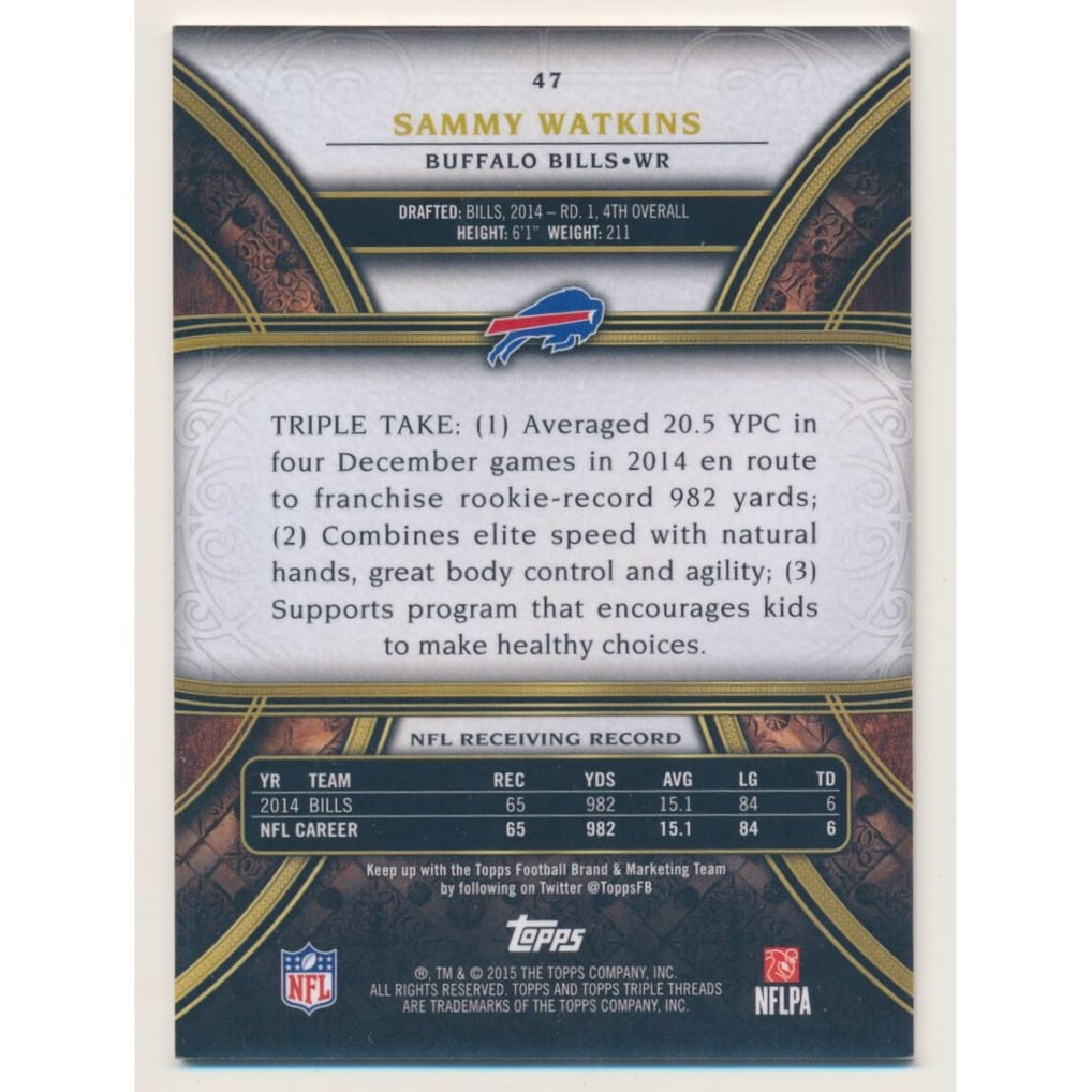 2015 Topps Triple Threads Ruby #47 Sammy Watkins