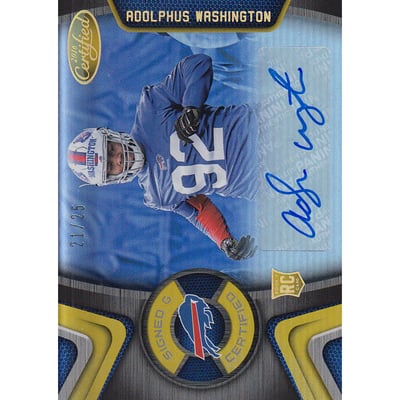 2016 Certified Signed and Certified Mirror Gold #SCAW Adolphus Washington/25