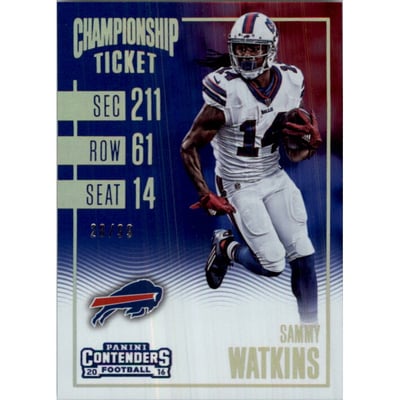 2016 Panini Contenders Championship Ticket #54 Sammy Watkins