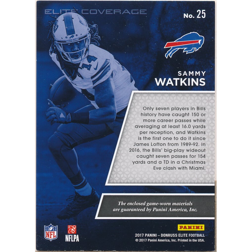 2017 Elite Coverage Materials #25 Sammy Watkins