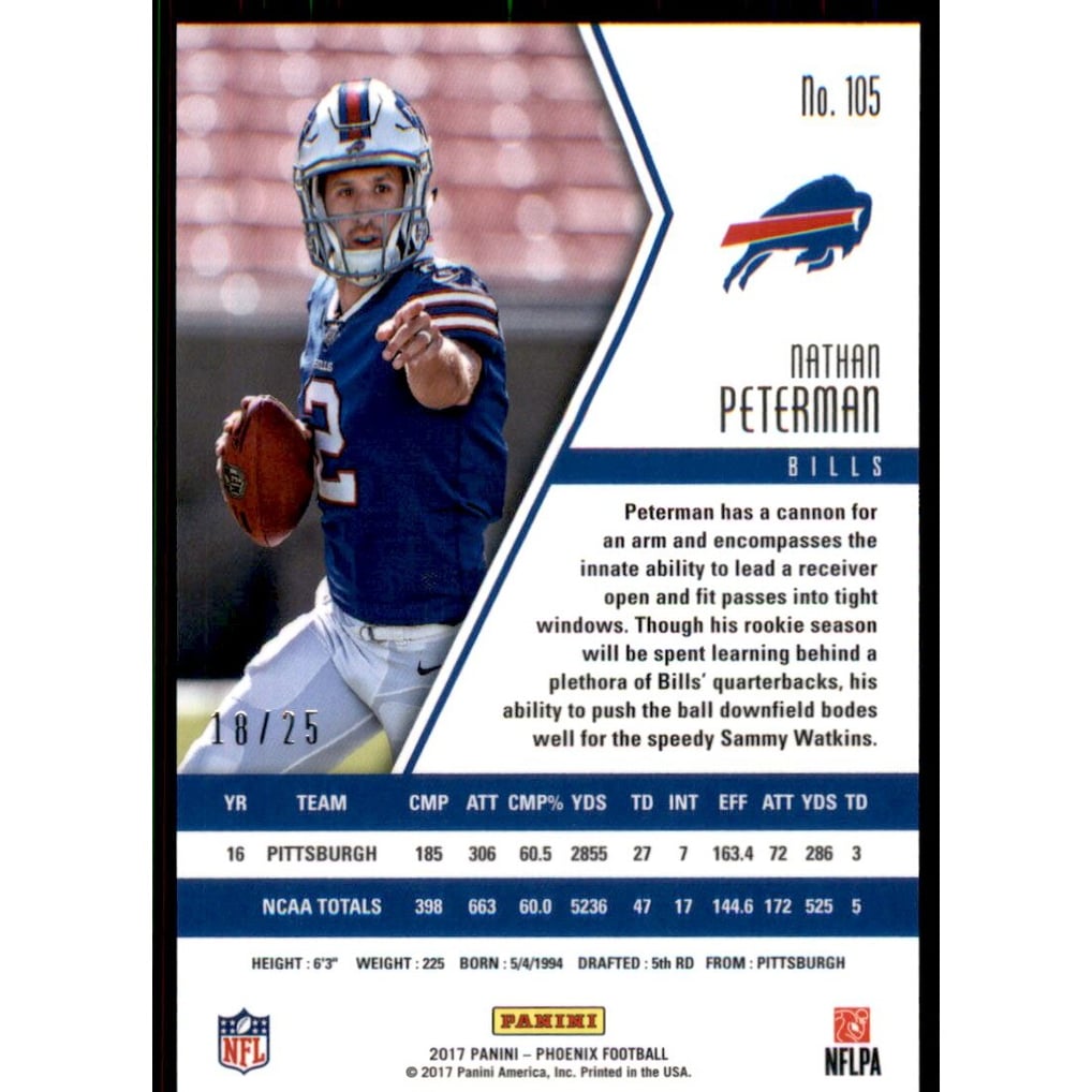 2017 Panini Phoenix Green #105 Nathan Peterman