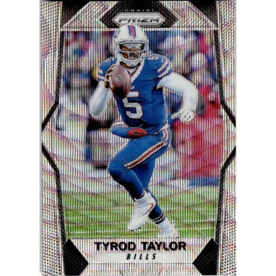 2017 Panini Prizm Prizms Blue Wave #140 Tyrod Taylor