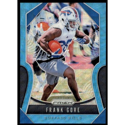2019 Panini Prizm Prizms Blue Wave #8 Frank Gore