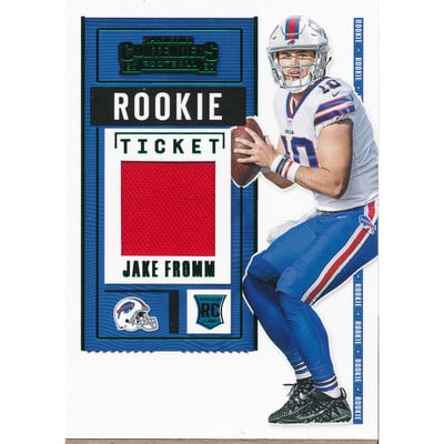 2020 Panini Contenders Rookie Ticket Swatches Variation #42 Jake Fromm