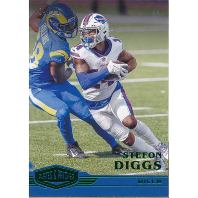 2020 Panini Plates and Patches Green #54 Stefon Diggs