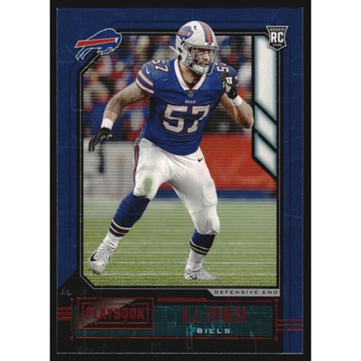2020 Panini Playbook Orange #153 A.J. Epenesa