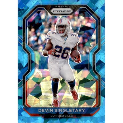 2020 Panini Prizm Prizms Blue Ice #2 Devin Singletary