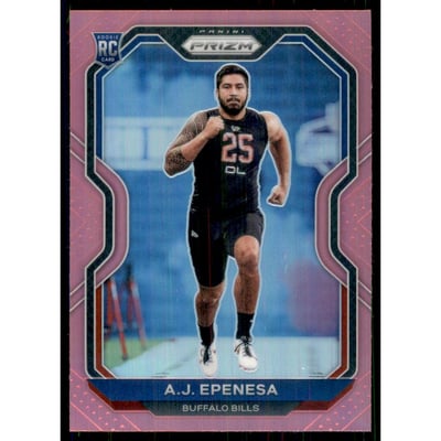 2020 Panini Prizm Prizms Pink #313 A.J. Epenesa