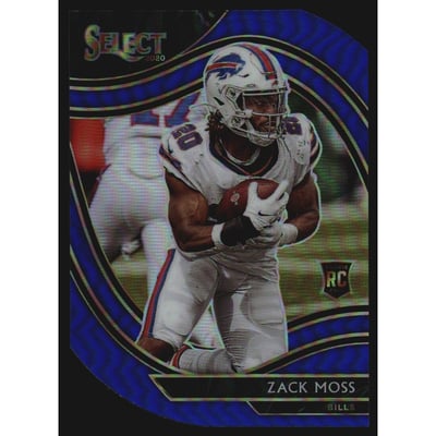 2020 Select Prizm Blue Die Cut #369 Zack Moss