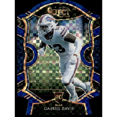 2020 Select Prizm Blue Die Cut #82 Gabriel Davis