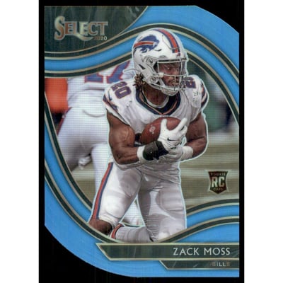 2020 Select Prizm Light Blue Die Cut #369 Zack Moss