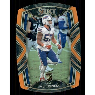 2020 Select Prizm Orange Die Cut #295 A.J. Epenesa