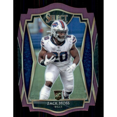 2020 Select Prizm Purple Die Cut #169 Zack Moss
