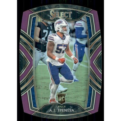 2020 Select Prizm Purple Die Cut #295 A.J. Epenesa