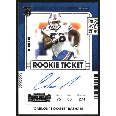 2021 Panini Contenders #176B Carlos Basham AU VAR