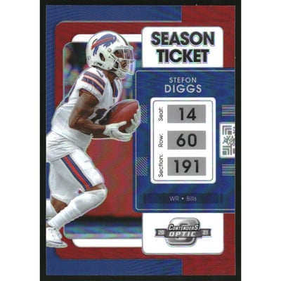 2021 Panini Contenders Optic Red #19 Stefon Diggs