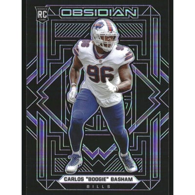 2021 Panini Obsidian Electric Etch Purple #188 Carlos Basham