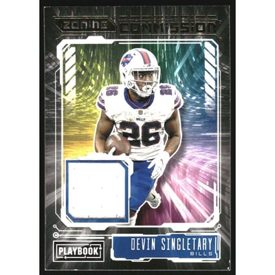 2021 Panini Playbook Zoning Commission Materials #20 Devin Singletary