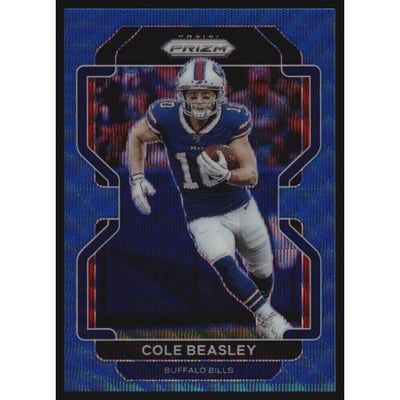 2021 Panini Prizm Prizms Blue Wave #115 Cole Beasley