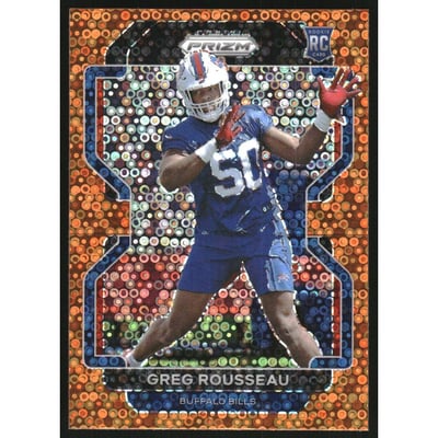 2021 Panini Prizm Prizms Orange Disco #434 Greg Rousseau