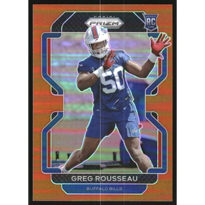 2021 Panini Prizm Prizms Orange #434 Greg Rousseau