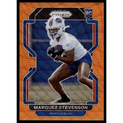 2021 Panini Prizm Prizms Orange Wave #407 Marquez Stevenson