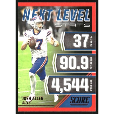 2021 Score Next Level Stats Red #15 Josh Allen