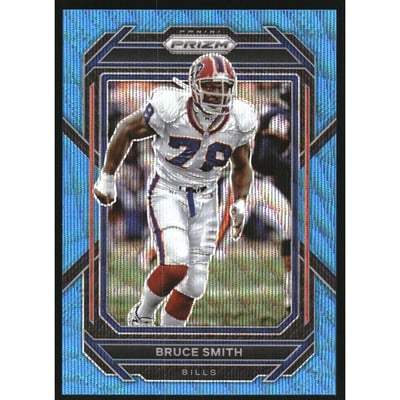 2022 Panini Prizm Prizms Blue Wave #38 Bruce Smith