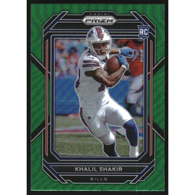 2022 Panini Prizm Prizms Green #355 Khalil Shakir