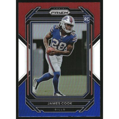 2022 Panini Prizm Prizms Red White and Blue #319 James Cook