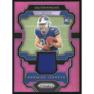 2023 Panini Prizm Premier Jerseys Pink #20 Dalton Kincaid