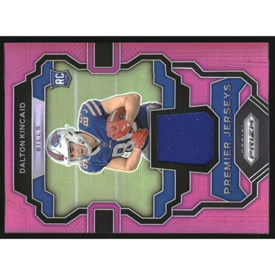 2023 Panini Prizm Premier Jerseys Pink #20 Dalton Kincaid