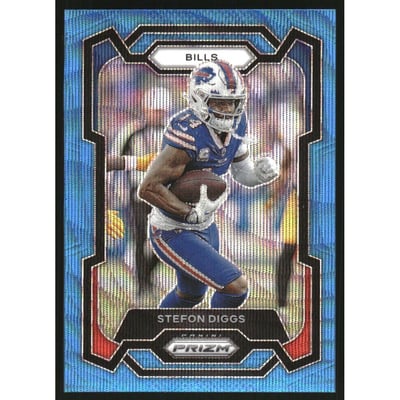 2023 Panini Prizm Prizms Blue Wave #35 Stefon Diggs