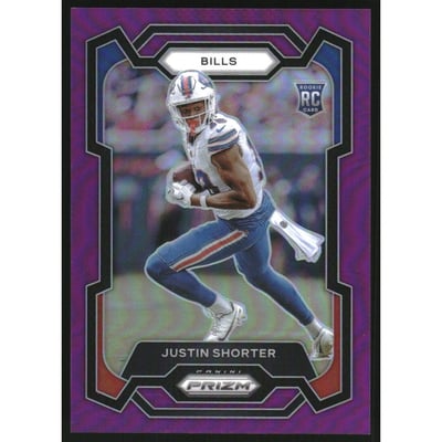 2023 Panini Prizm Prizms Purple #310 Justin Shorter
