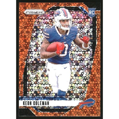 2024 Panini Prizm Prizms Orange Disco #362 Keon Coleman