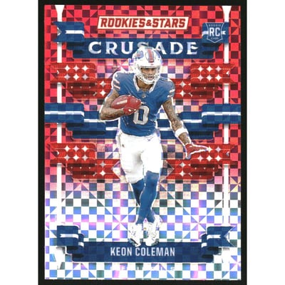 2024 Rookies and Stars Crusade Red Plaid #18 Keon Coleman