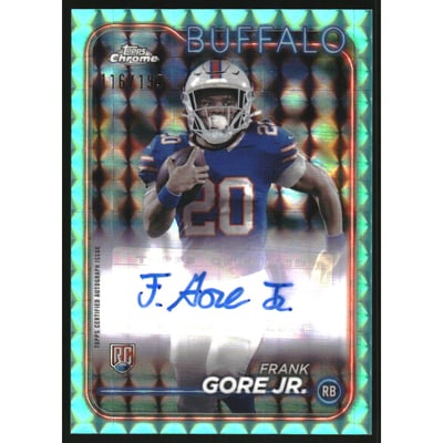 2024 Topps Chrome Rookie Autographs Aqua Geometric Refractors #RAFGO Frank Gore Jr.
