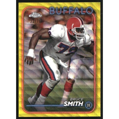 2024 Topps Chrome Yellow Wave Refractors #8 Bruce Smith