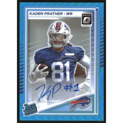 2025 Donruss Optic Rated Rookies Autographs Neon Blue #291 Kaden Prather