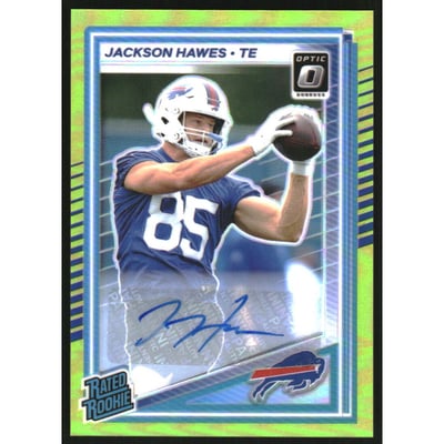 2025 Donruss Optic Rated Rookies Autographs Neon Yellow #224 Jackson Hawes