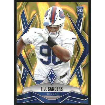 2025 Panini Phoenix Yellow Lava #181 T.J. Sanders