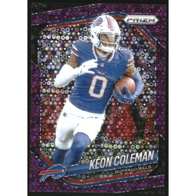 2025 Panini Prizm Prizms No Huddle Purple #275 Keon Coleman