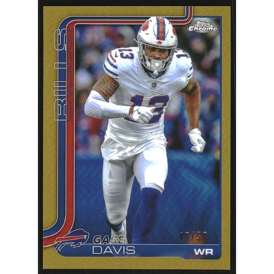 2025 Topps Chrome Gold Refractors #142 Gabe Davis