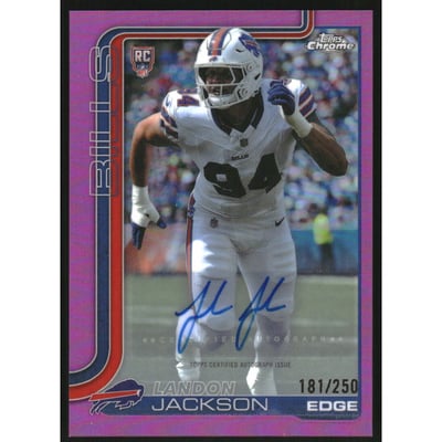 2025 Topps Chrome Rookie Autographs Pink Refractors #RALJ Landon Jackson