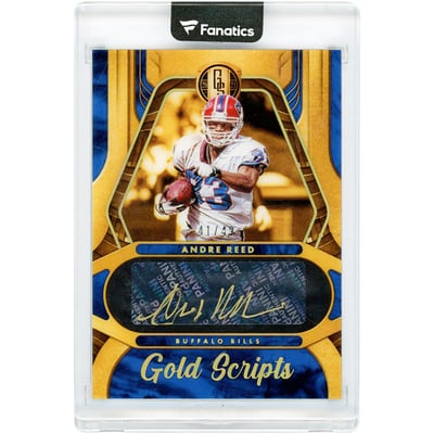 Andre Reed Buffalo Bills Autographed 2021 Panini Gold Standard Gold Scripts Gold Ink #GS-AR #41/49 Card