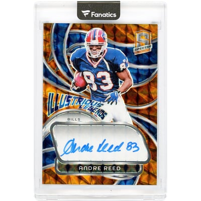 Andre Reed Buffalo Bills Autographed 2024 Panini Spectra Illustrious Legends Neon Orange #IL-ARD #5/10 Card