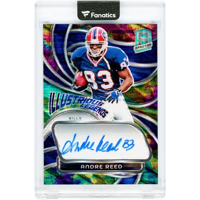 Andre Reed Buffalo Bills Autographed 2024 Panini Spectra Illustrious Legends #IL-ARD #3/99 Card