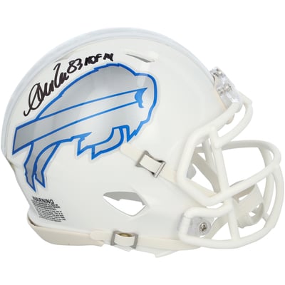 Andre Reed Buffalo Bills Autographed Fanatics Authentic Riddell Rivalry Speed Mini Helmet with "HOF 14" Inscription