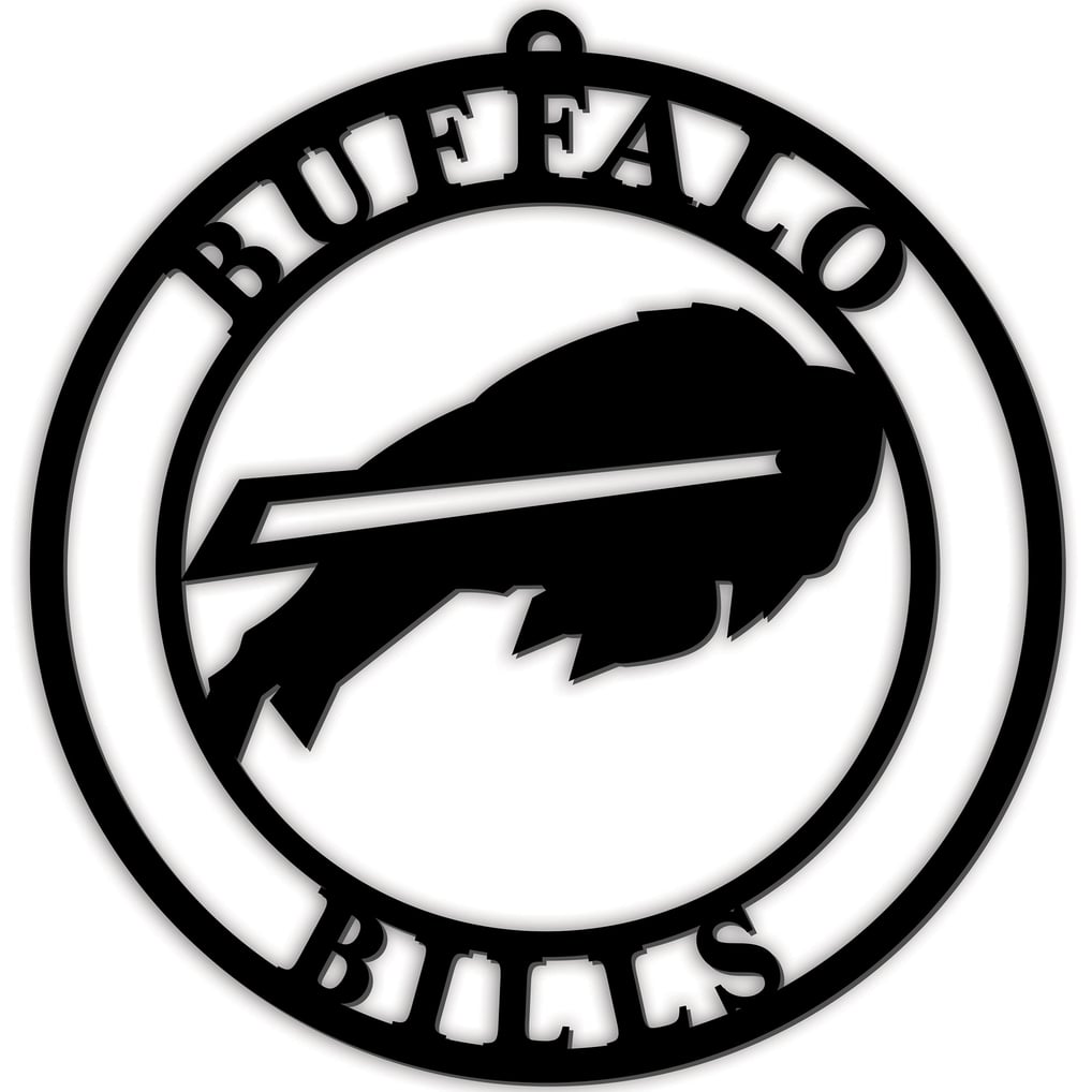 Buffalo Bills 16'' Team Logo Cutout - Black
