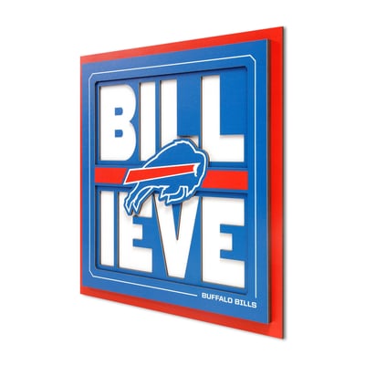 Buffalo Bills 12" x 12" Slogan Series 3D Wall Art
